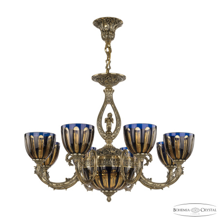 Светильник 71409P/8/210 GB P1 U Amber-Blue/H-1H FA4M, 11х40 w, 81x58 см