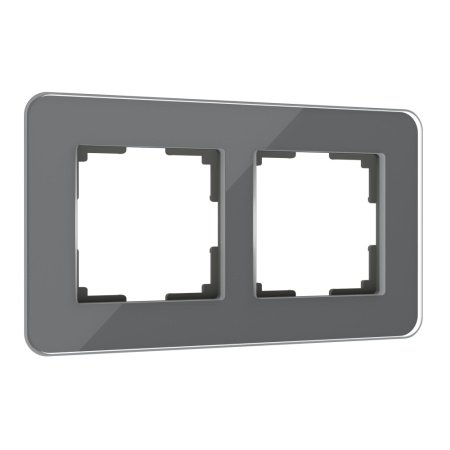 W0022440 Рамка на 2 поста Elite (графит, стекло)