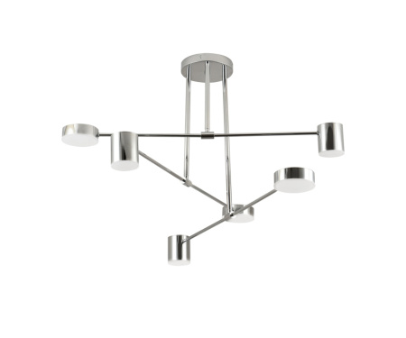 07649-6A,02 Люстра Мекли хром d85 h45 Led 3*6W+3*8W (4000К)