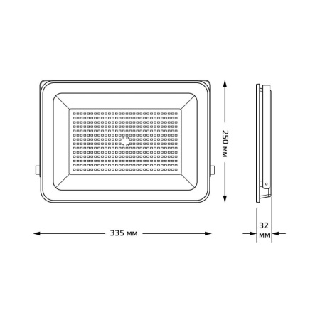 Прожектор Gauss Qplus 150W 18000lm 6500K 175-265V IP65 графитовый LED 1/4
